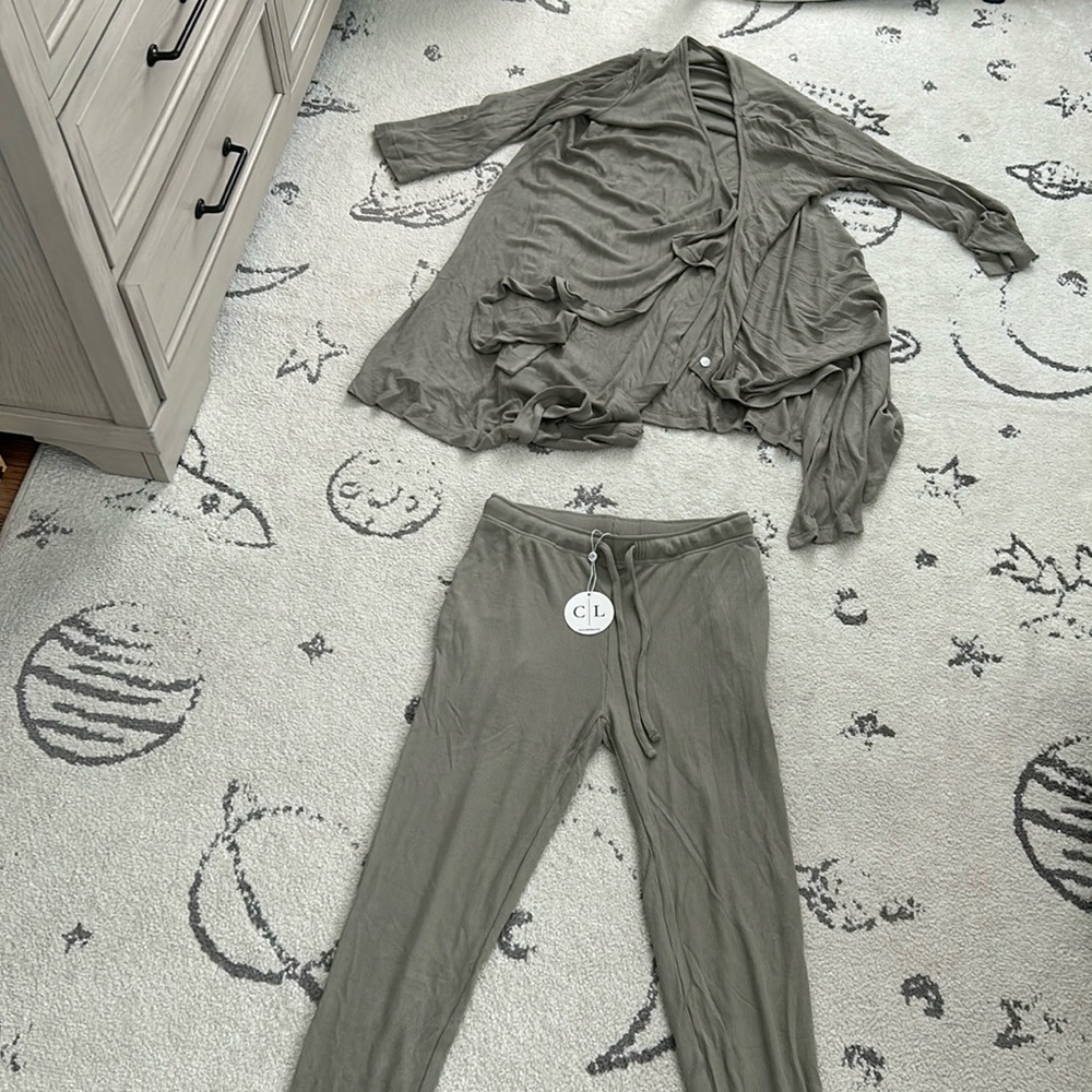 2 piece Caden lane robe and pants
